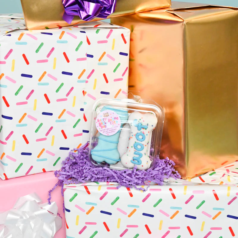 【Bosco and Roxy‘s BNR】Prepackaged 4pk Woof It Up Bones | Birthday