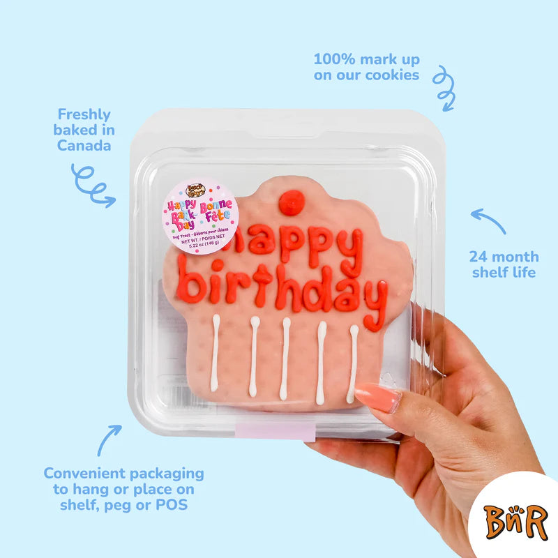 【Bosco and Roxy's BNR】Prepackaged Giant Happy Birthday Cupcake | Birthday