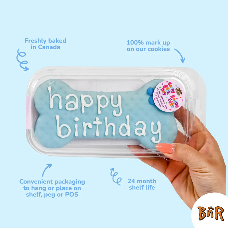 【Bosco and Roxy‘s BNR】Prepackaged Large Happy Birthday Bone | Birthday