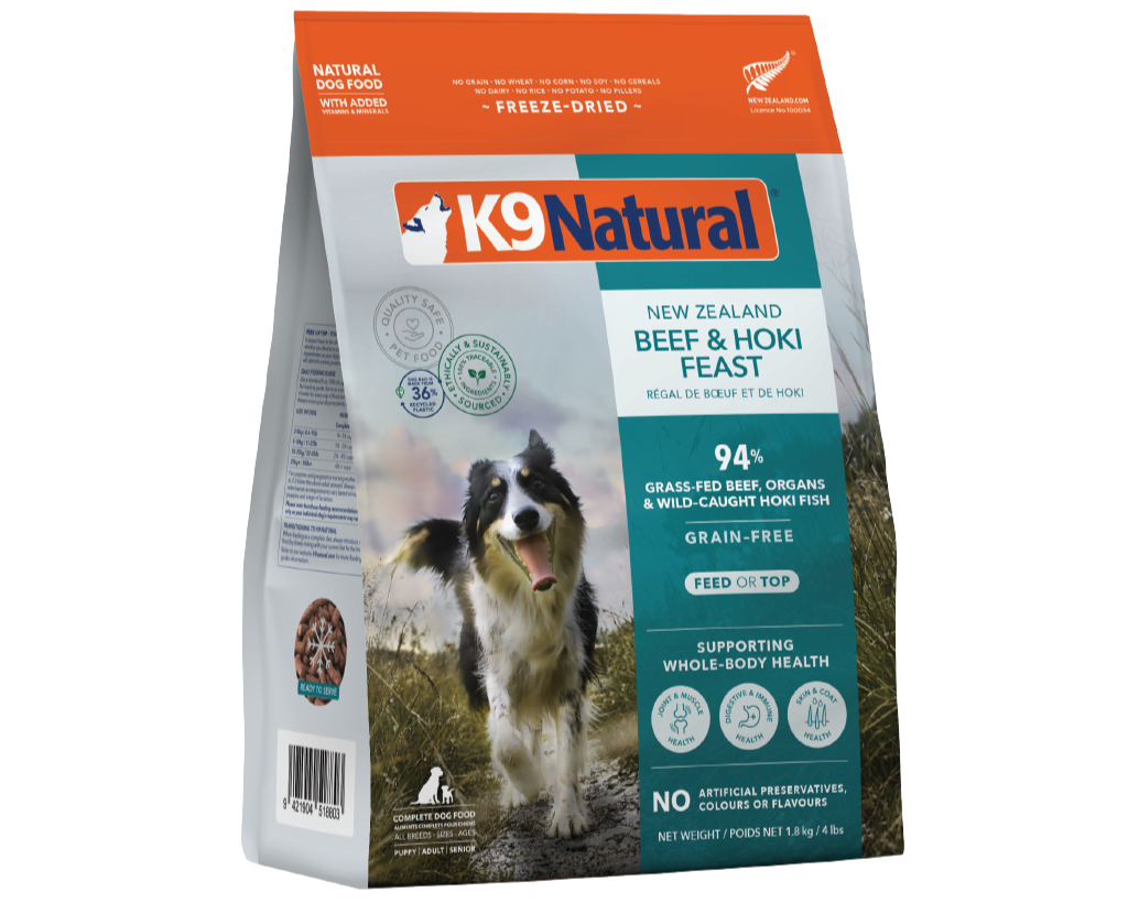 【K9 Natural】Dog - Freeze-Dried Food - Hoki & Beef