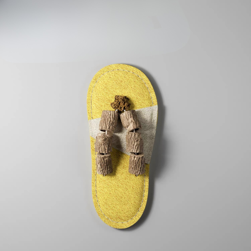 Slipper-Shaped Silvervine Loofah Cat Toy – Natural Chew & Play