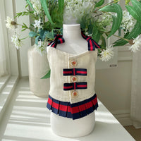 Chic Cozy Knit Bow Dress Gucci Style