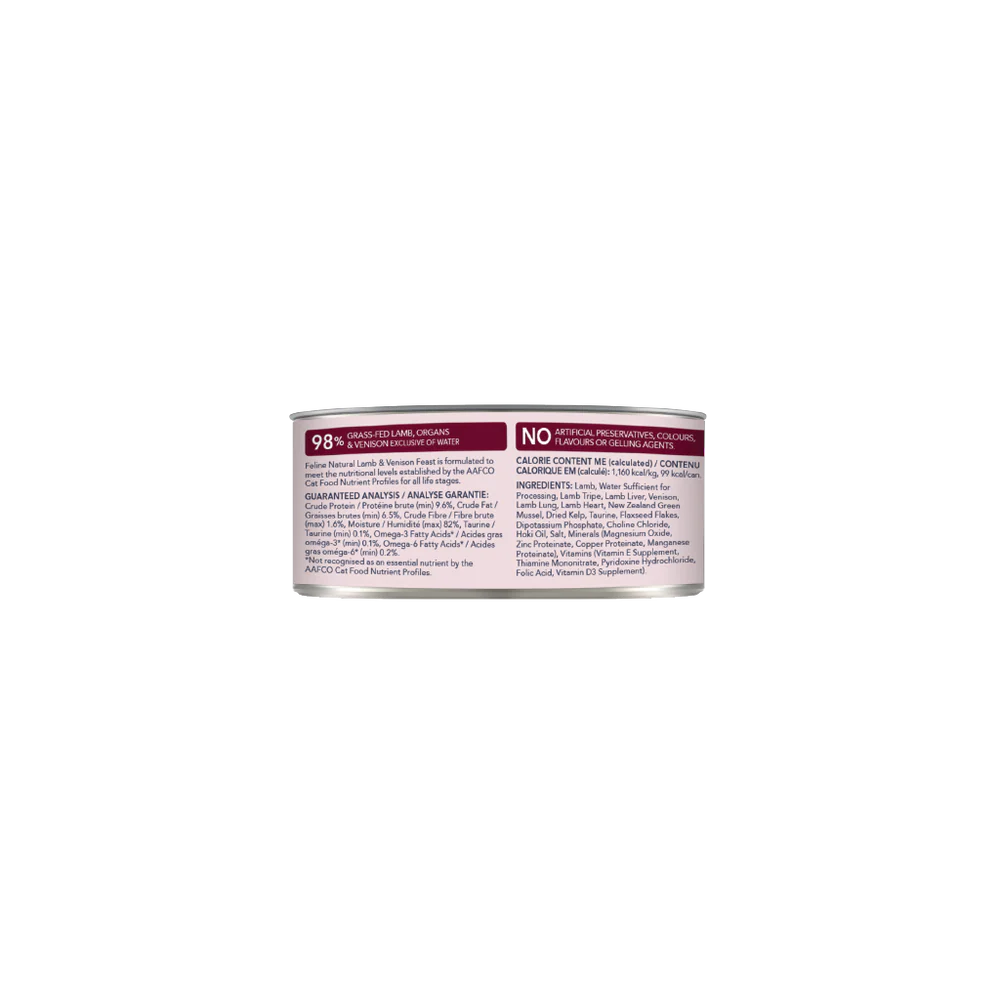 【K9 / Feline Natural】Lamb & Venison Feast Canned Cat Food