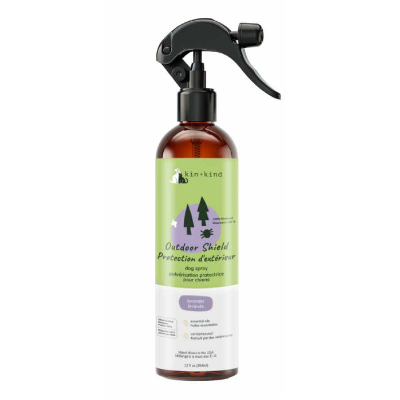 【Kin + Kind】Outdoor Shield Protection Dog Spray (Flea + Tick Prevent) - Lavender 12 fl oz