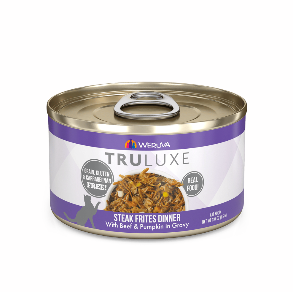 【WERUVA】Cat Can - TruLuxe Steak Frites Dinner - with Beef & Pumpkin in Gravy 3oz