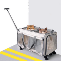 Extra-Large Double Compartment Pet Trolley Carrier