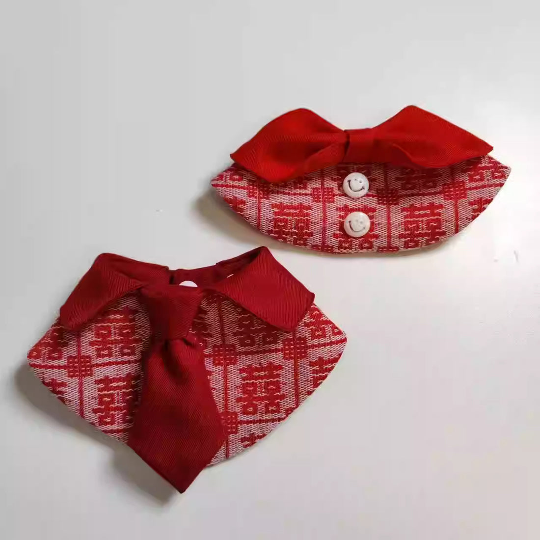 【BaoleDog】Chinese Wedding Pet Bandana Set