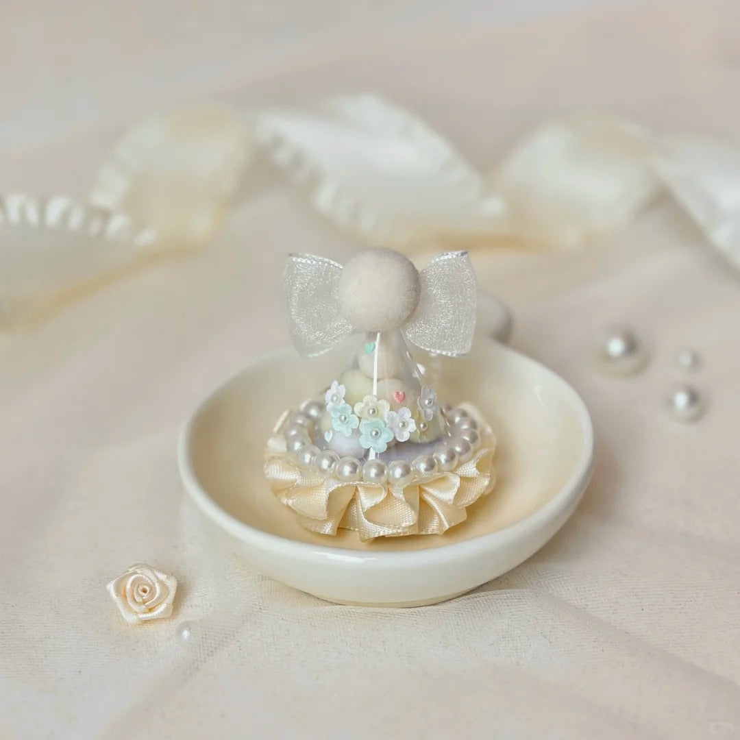 Cream Puff Pet Hair Clip Set