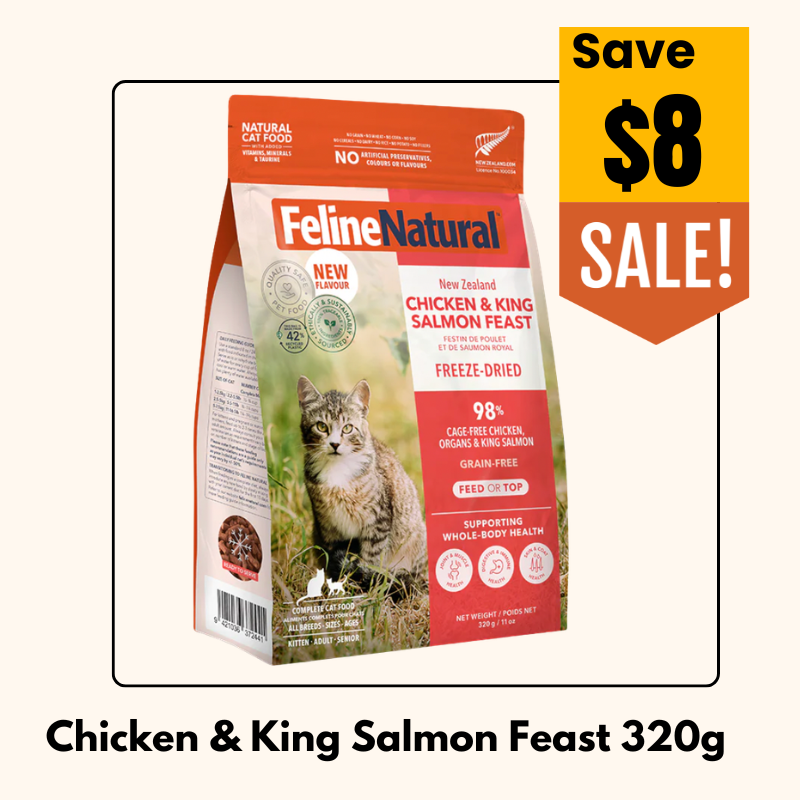 【April Special：$ 8 off】 Feline Natural Cat Freeze Dried Food 320g