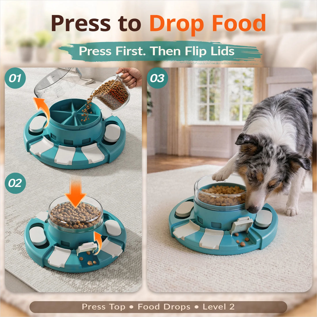 【KADTC】Press & Discover Interactive Puzzle Feeder (Hardness Level 2)