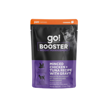 【20% OFF - CAT】NEW* GO! BOOSTER WEIGHT MANAGEMENT - MINCED CHICKEN + TUNA WITH GRAVY BOOSTER
