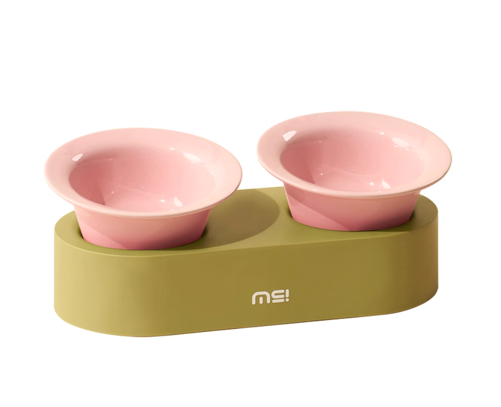 【Makesure】Cute Elevated Ceramic Pet Bowl