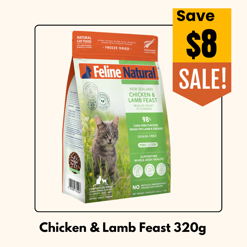 【April Special：$ 8 off】 Feline Natural Cat Freeze Dried Food 320g