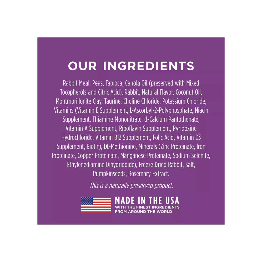 【INSTINCT】Limited Ingredient Diet Gain Free Dry Food with Rabbit - Cats - 10lbs