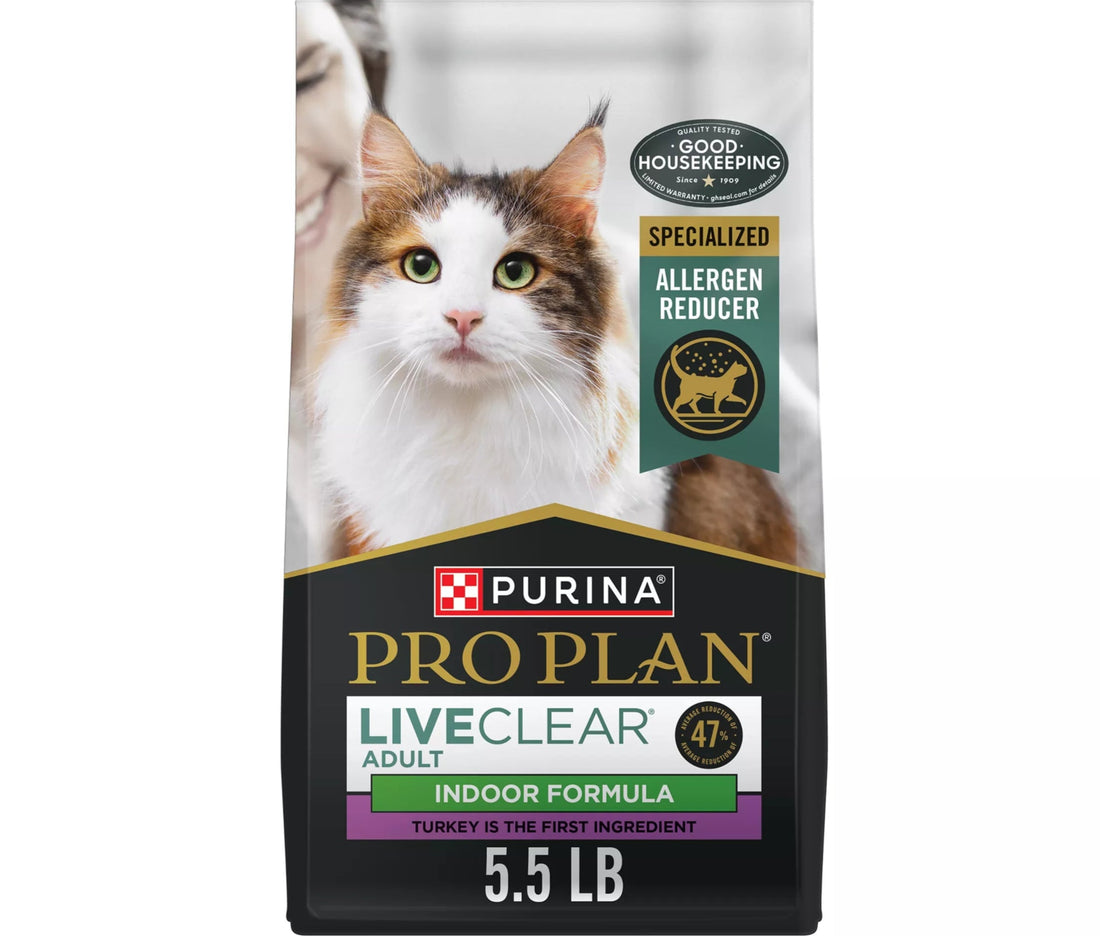 【Purina Pro Plan】LiveClear™ Allergen Reducing Food Indoor Formula - Adult Cat - Turkey & Rice - 5.5lb