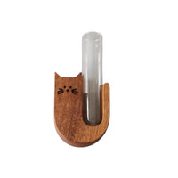 Cute Wooden Cat Hair & Whisker Keepsake Bottle Fridge Magnet
