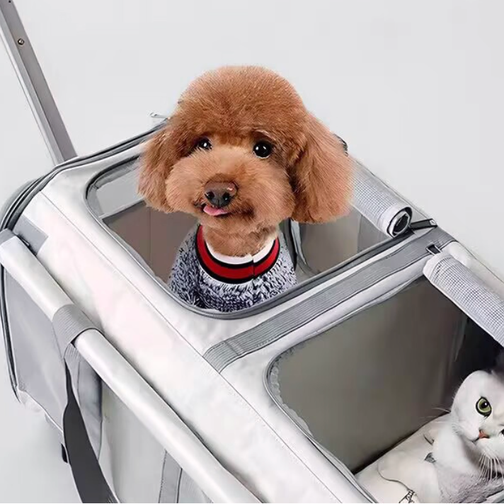 Extra-Large Double Compartment Pet Trolley Carrier