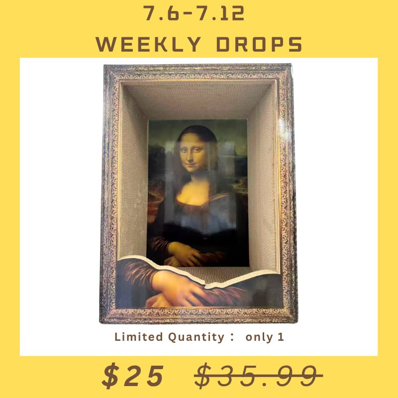 【Weekly Drops】Vintage-style Mona Lisa oil painting frame cat scratcher & cat house