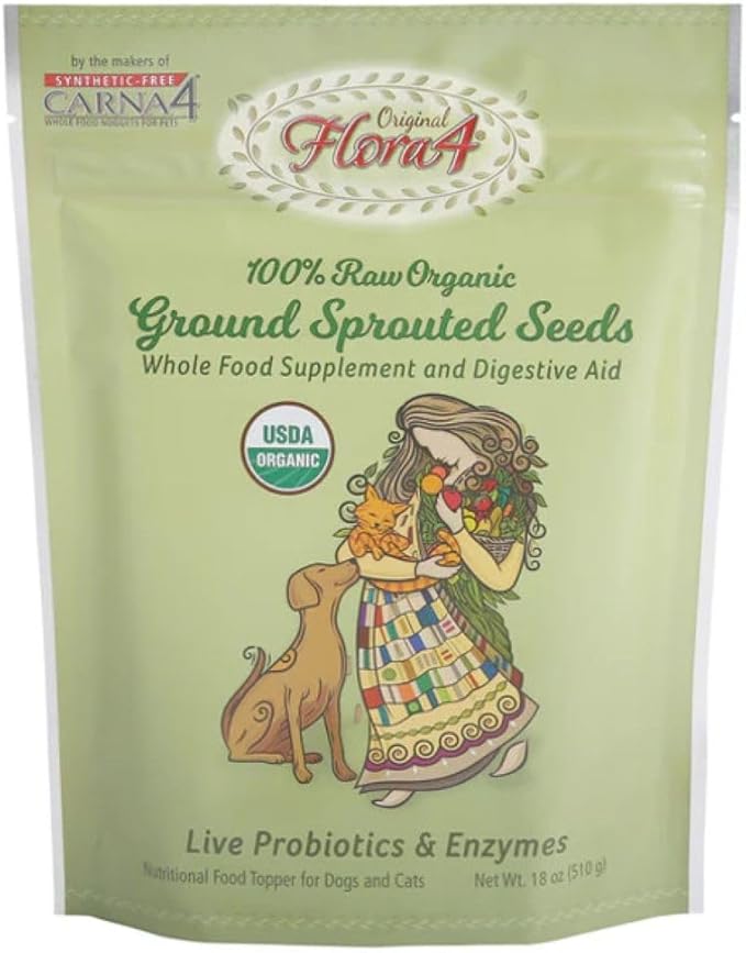 【CARNA4】 Flora4® Organic Sprouted Seeds Supplement - 18oz / 1.5 oz