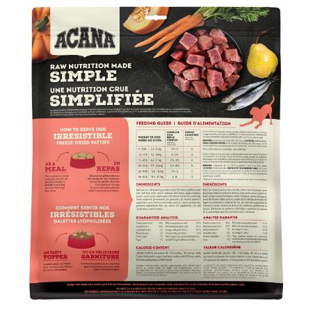 【Acana】Dog Freeze-Dried Food Patties Ranch Raised Beef Recipe - 397g