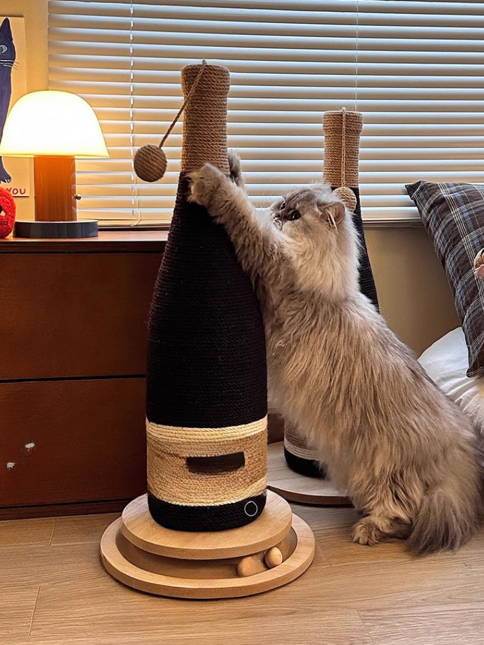 【VOA】Wine Bottle–Style Sisal Vertical Cat Scratching Post 63CM