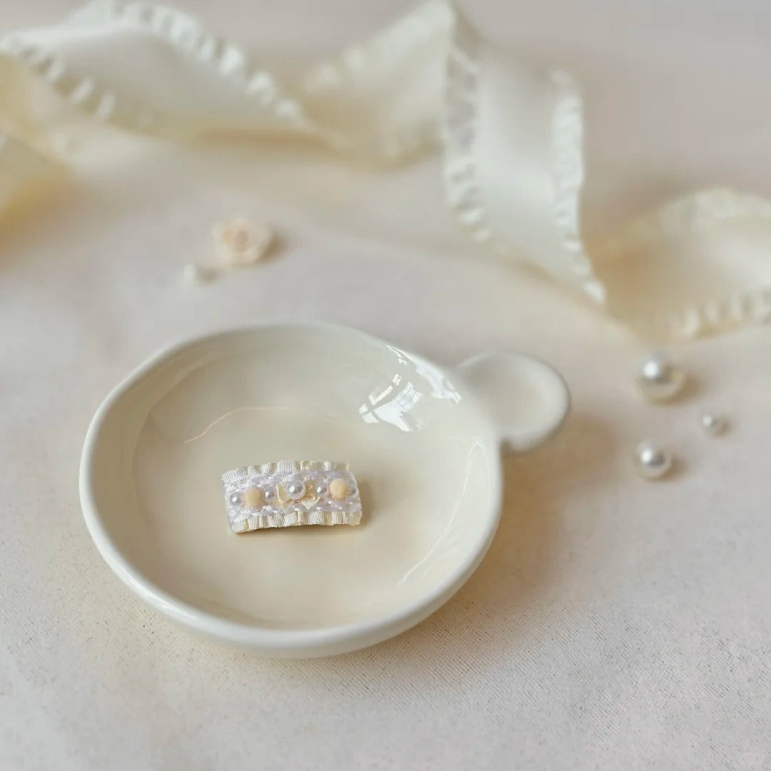 Cream Puff Pet Hair Clip Set