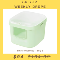 【Weely Drops】Extra-Large Antibacterial Cat Litter Box - Green