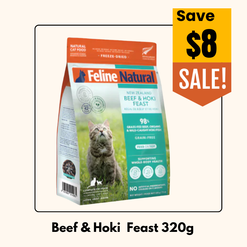 【April Special：$ 8 off】 Feline Natural Cat Freeze Dried Food 320g