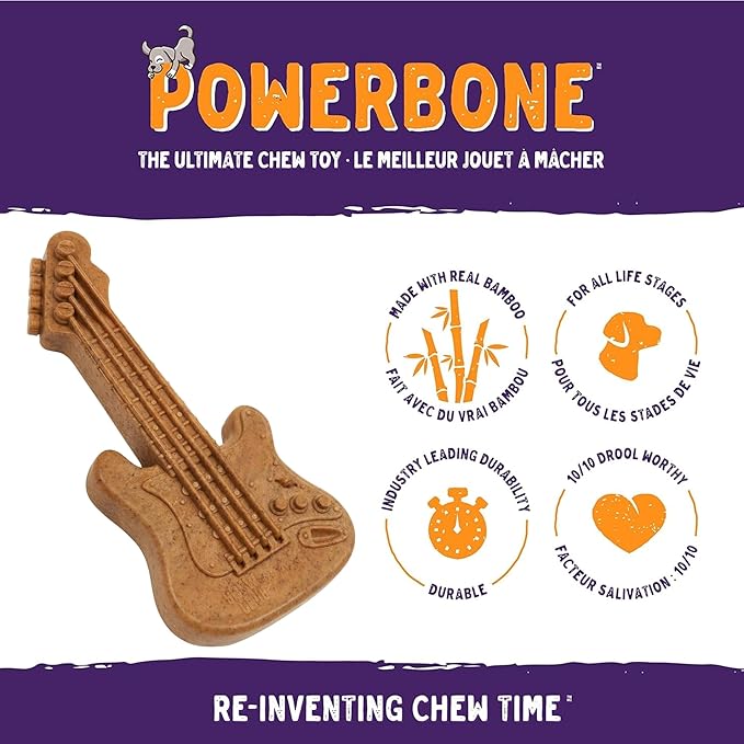 【Powerbone】The Ultimate Chew Toy - Guitar Dog 9.5"