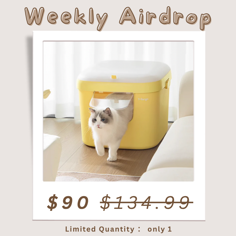 【Weekly Airdrop 3.23-3.29】Extra-Large Antibacterial Cat Litter Box