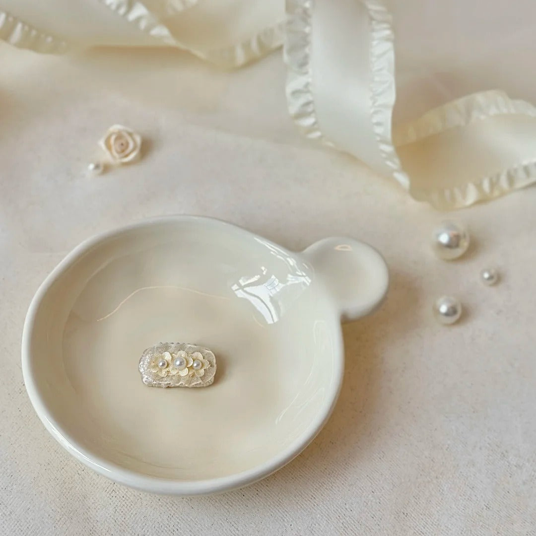 Cream Puff Pet Hair Clip Set