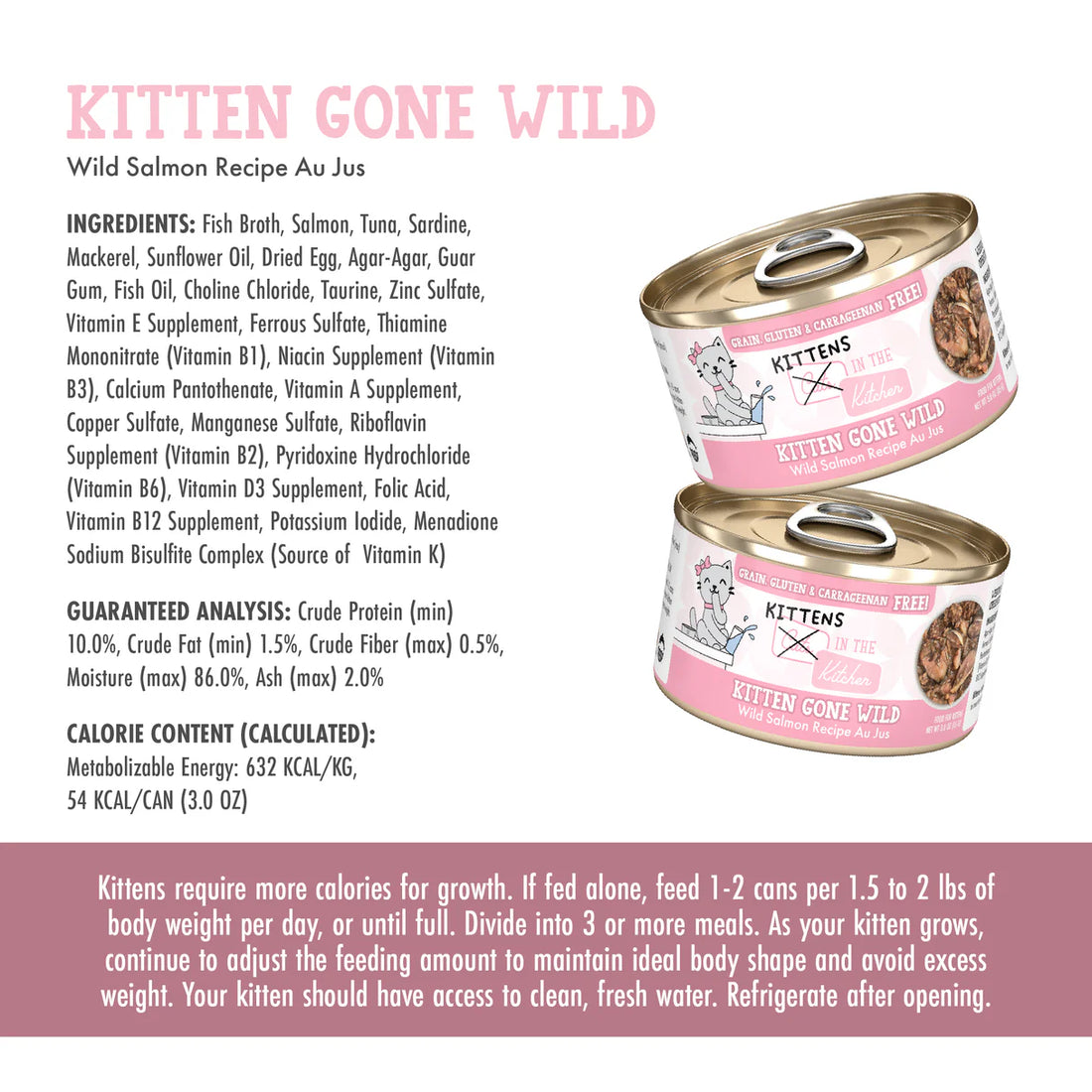【Weruva】Kitten Gone Wild Wild Salmon Recipe Au Jus