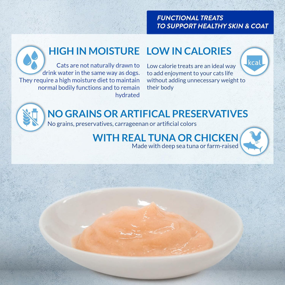 【INABA】Churu Skin & Coat - Chicken & Seafood Variety - 50 Tubes