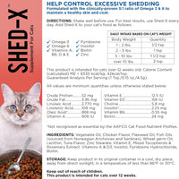 【Synergy Labs】Shed-X Dermaplex Liquid Daily Supplement for Cats - Eliminate Excessive Shedding 8oz
