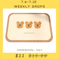 【Weekly Drops】“EMO Teddies" Waterproof PU Leather Pet Feeding Mat
