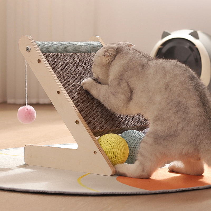 三色球多功能猫抓板