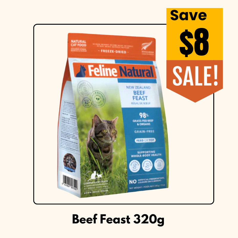 【April Special：$ 8 off】 Feline Natural Cat Freeze Dried Food 320g