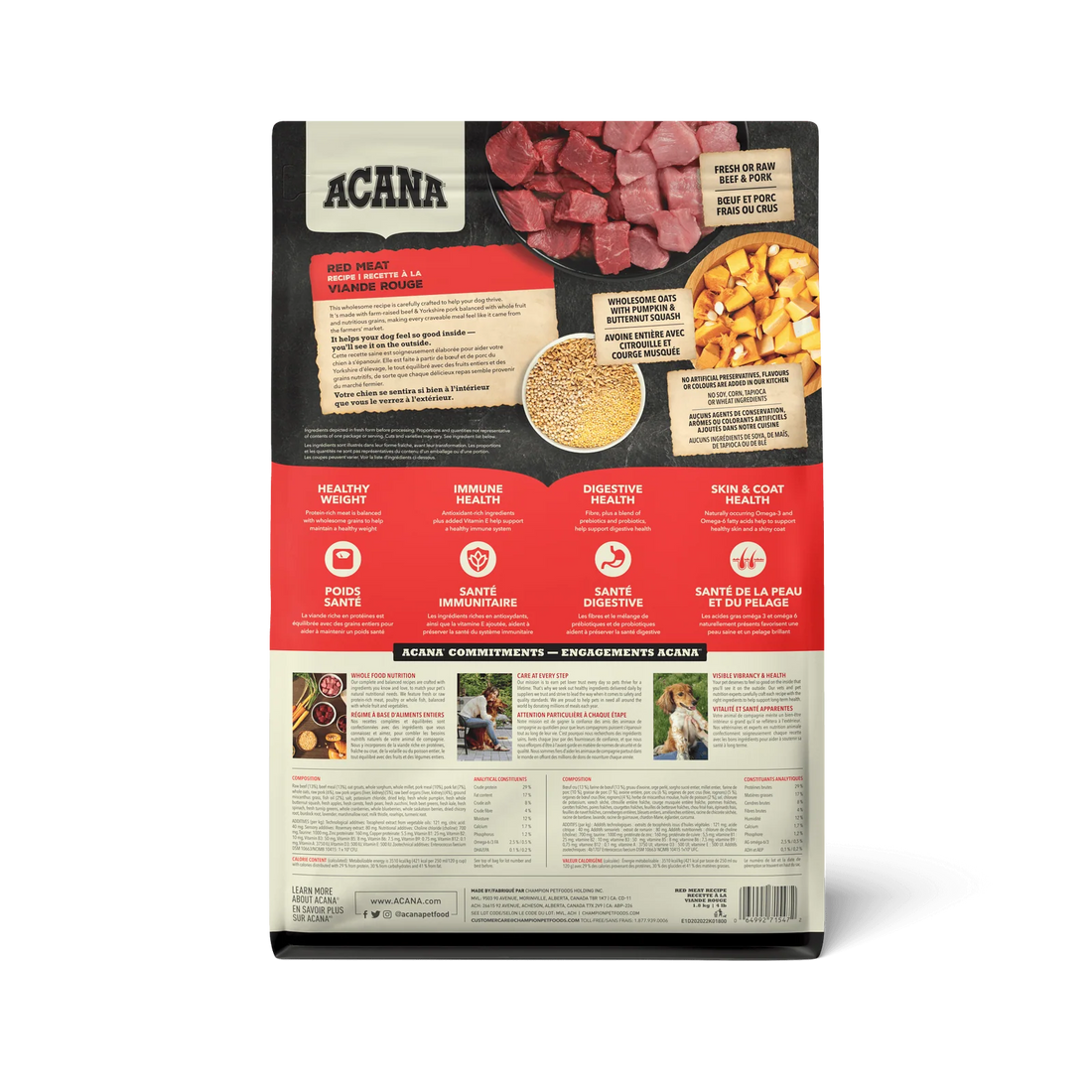 【Acana】Dog Dry Food- Healthy Grains Ranch-Raised Red Meat Recipe- 1.8kg