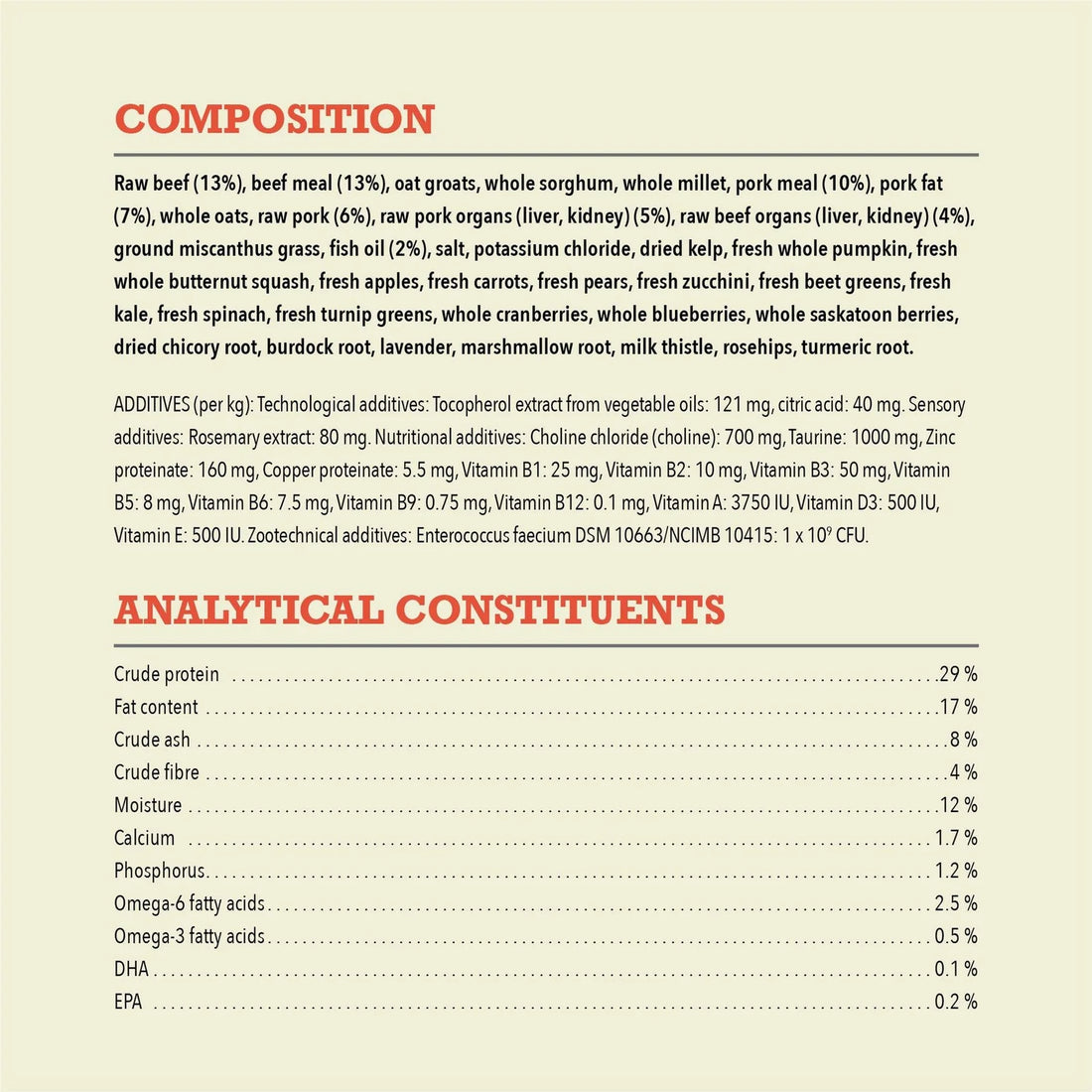 【Acana】Dog Dry Food- Healthy Grains Ranch-Raised Red Meat Recipe- 1.8kg