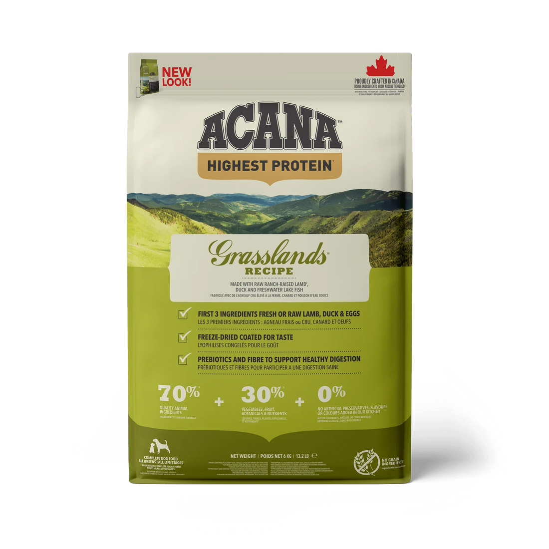 【Acana】Dog Dry Food- Highest Protein Grasslands - 11.4kg