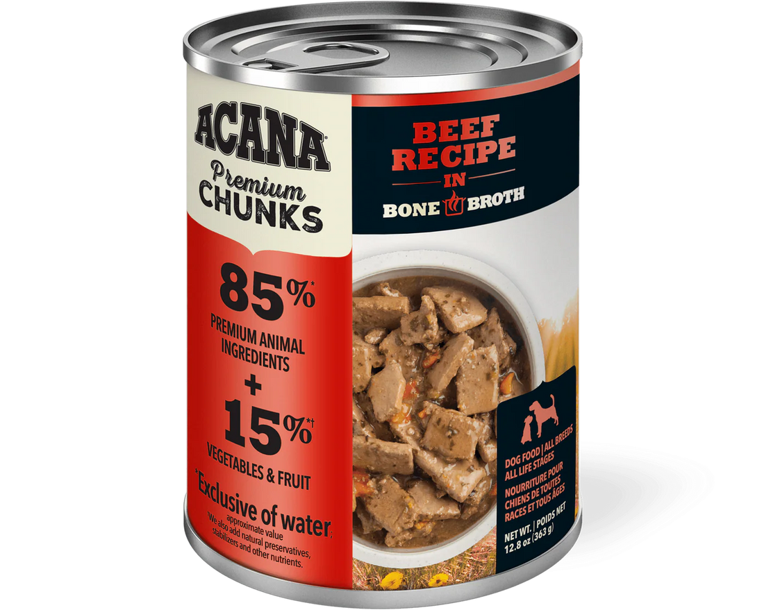 【Acana】Dog Premium Chunks - Beef Recipe in Bone Broth - 363g