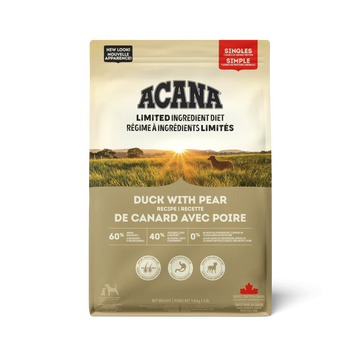 【Acana】 Dog Dry Food - Singles Duck + Pear Recipe - 1.8kg & 5.4kg