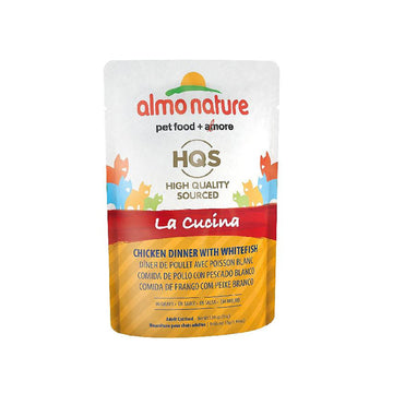 【Near-expired 40% Off Almo Nature】La Cucina Cat Food Pouch - Chicken with Whitefish 55g