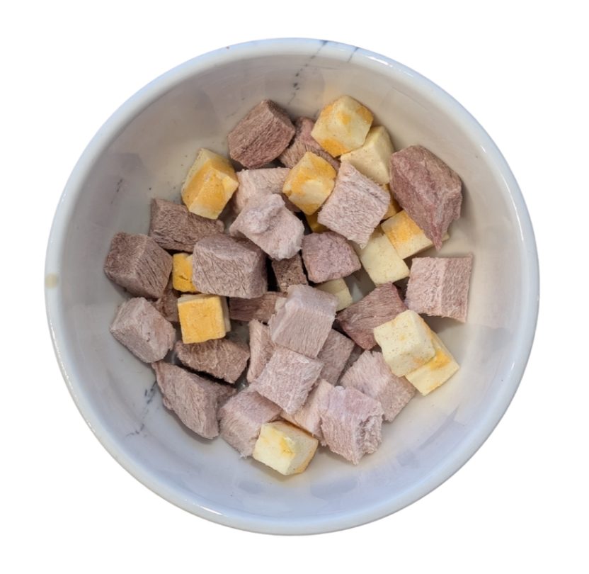 【Mimi & Soso】Dogs - Freeze Dried Treats - Beef & Cheese Protein Medley - 50g