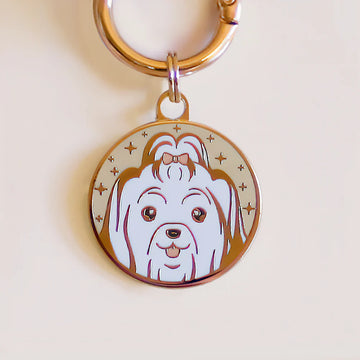 【The Boop Shop】Dog ID Tags-Maltese Long Coat Dog ID Tag
