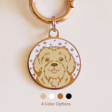【The Boop Shop】Dog ID Tags-Labradoodle | Doodle Long Coat Dog ID Tag