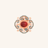 【Mori Cat】Pet Collar With Cultural Ornament Gem – Auspicious Clouds