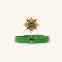【Mori Cat】Pet Collar With Cultural Ornament Gem – Rococo Inspired
