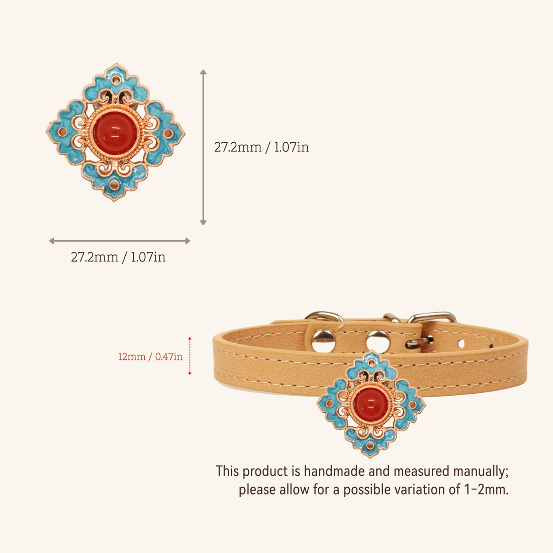 【Mori Cat】Pet Collar With Cultural Ornament Gem – Ruyi Cloud
