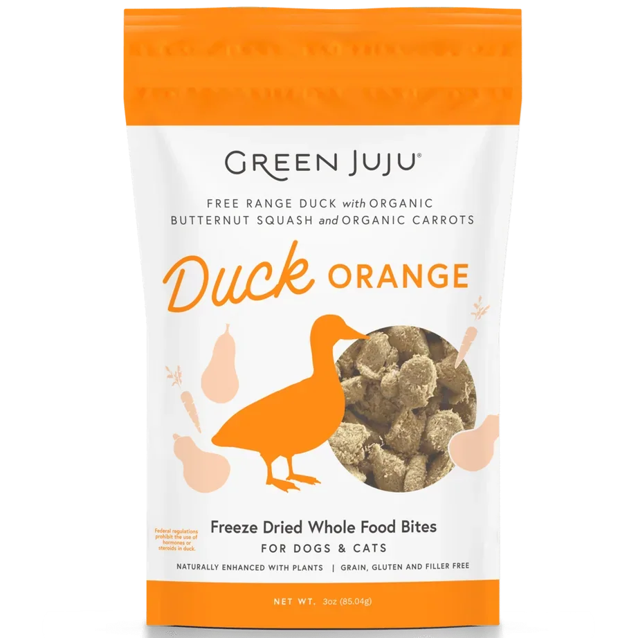【Green Juju】Freeze Dried Whole Food Bites Duck Orange -  3oz / 85g